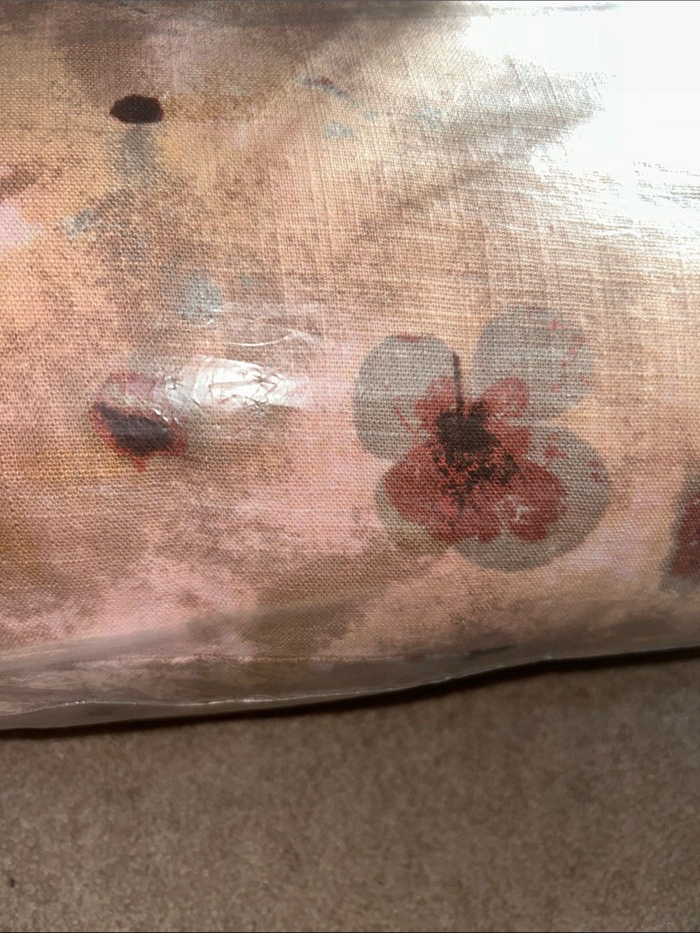 Casaluna Heavyweight Linen Blend Pressed Floral 14” x 48” Lumbar Pillow - Picture 9 of 9